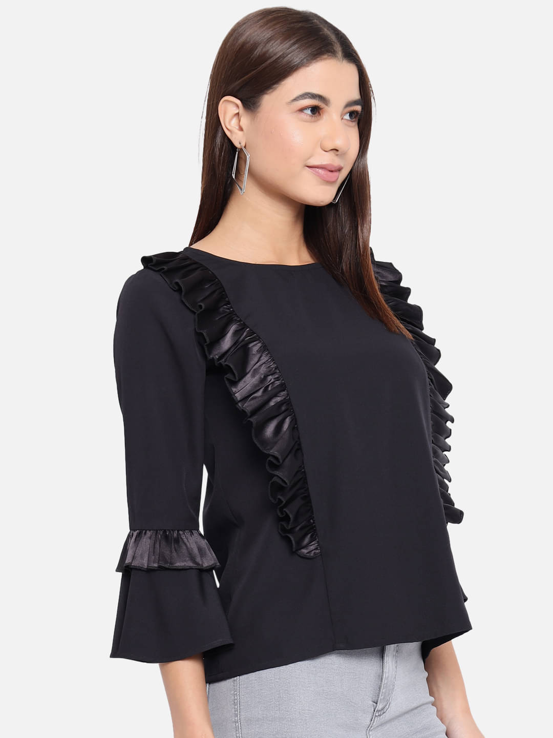 ALL WAYS YOU Women's Polyester Regular Top ( Black ) ALL WAYS YOU Women's Polyester Regular Top ( Black )