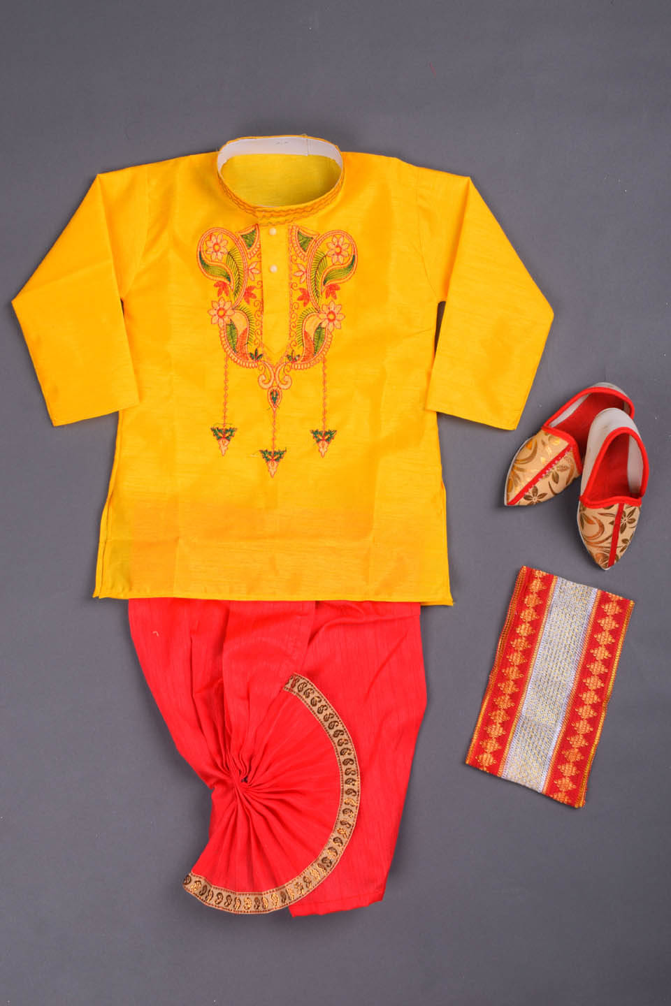     			JCT DRESSES Baby Boys Cotton Blend Kurta Sets ( Pack of 1 , Multicolor )