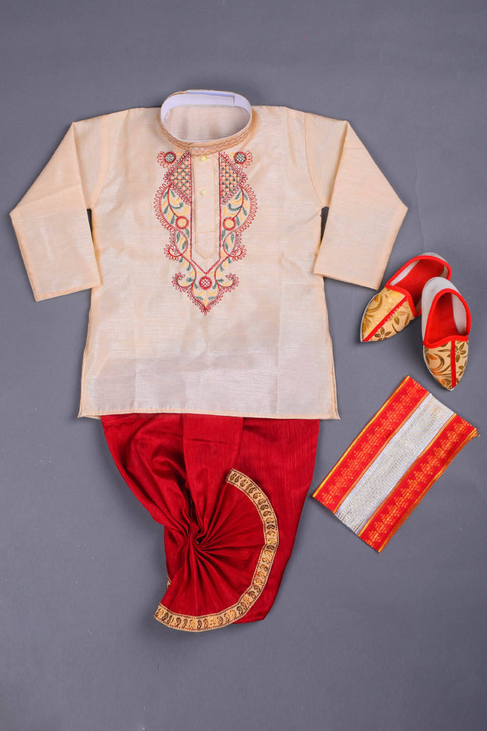     			JCT DRESSES Baby Boys Cotton Blend Kurta Sets ( Pack of 1 , Multicolor )