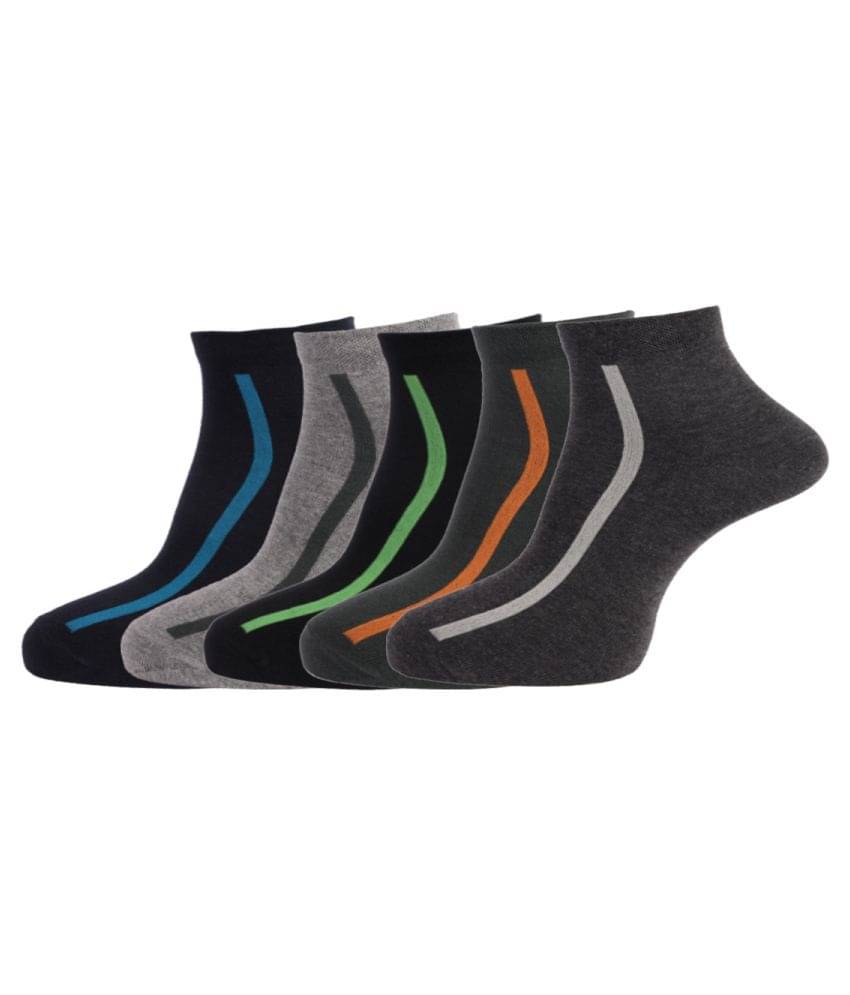 Dollar - Cotton Men's Striped Multicolor Ankle Length Socks ( Pack of 5 )     			Dollar - Cotton Men's Striped Multicolor Ankle Length Socks ( Pack of 5 )