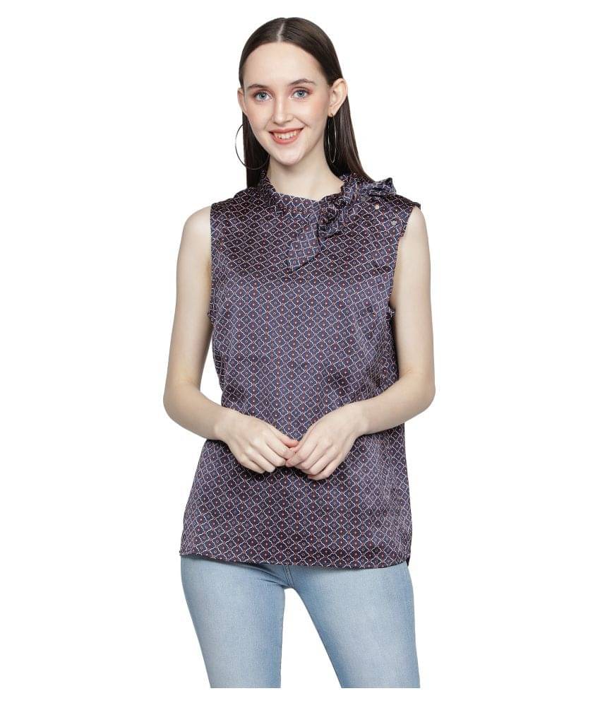 NUEVOSDAMAS Women's Polyester Regular Top ( Purple ) NUEVOSDAMAS Women's Polyester Regular Top ( Purple )