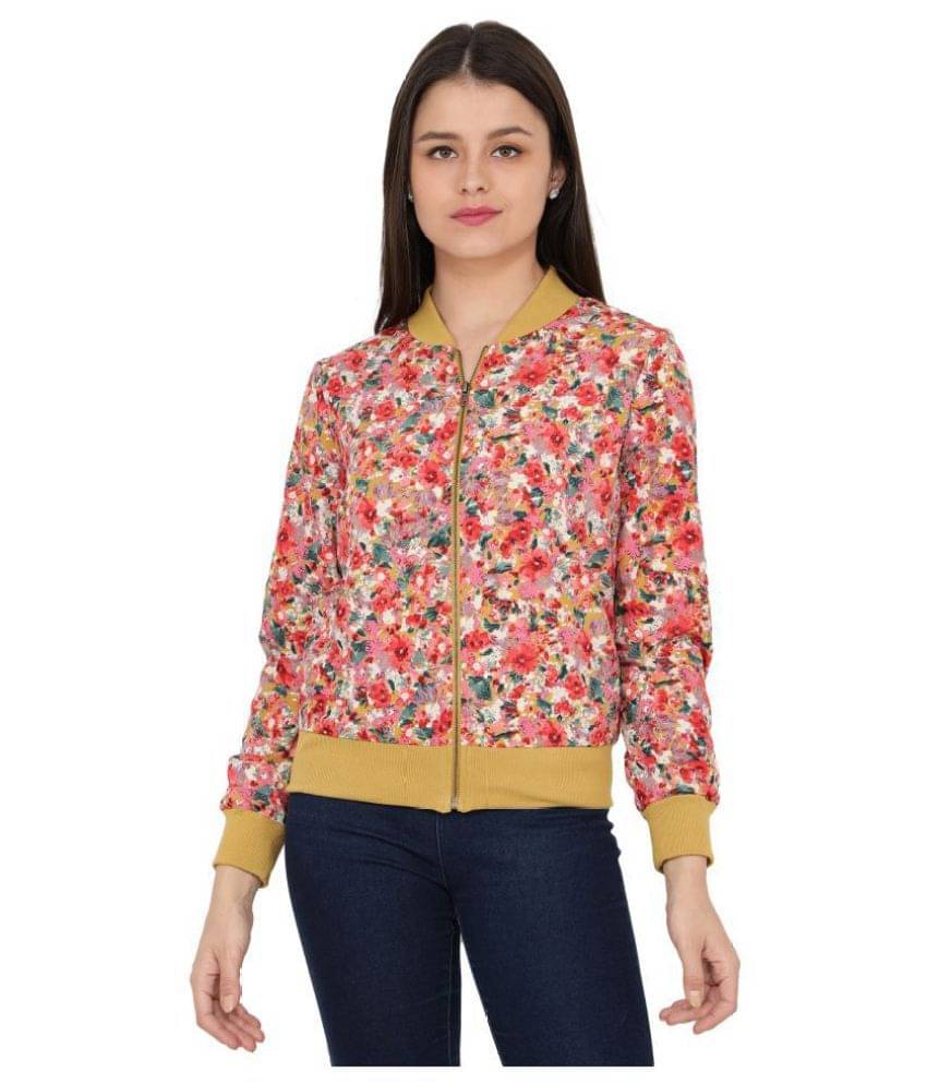 NUEVOSDAMAS Polyester Multi Color Bomber Jackets Single NUEVOSDAMAS Polyester Multi Color Bomber Jackets Single