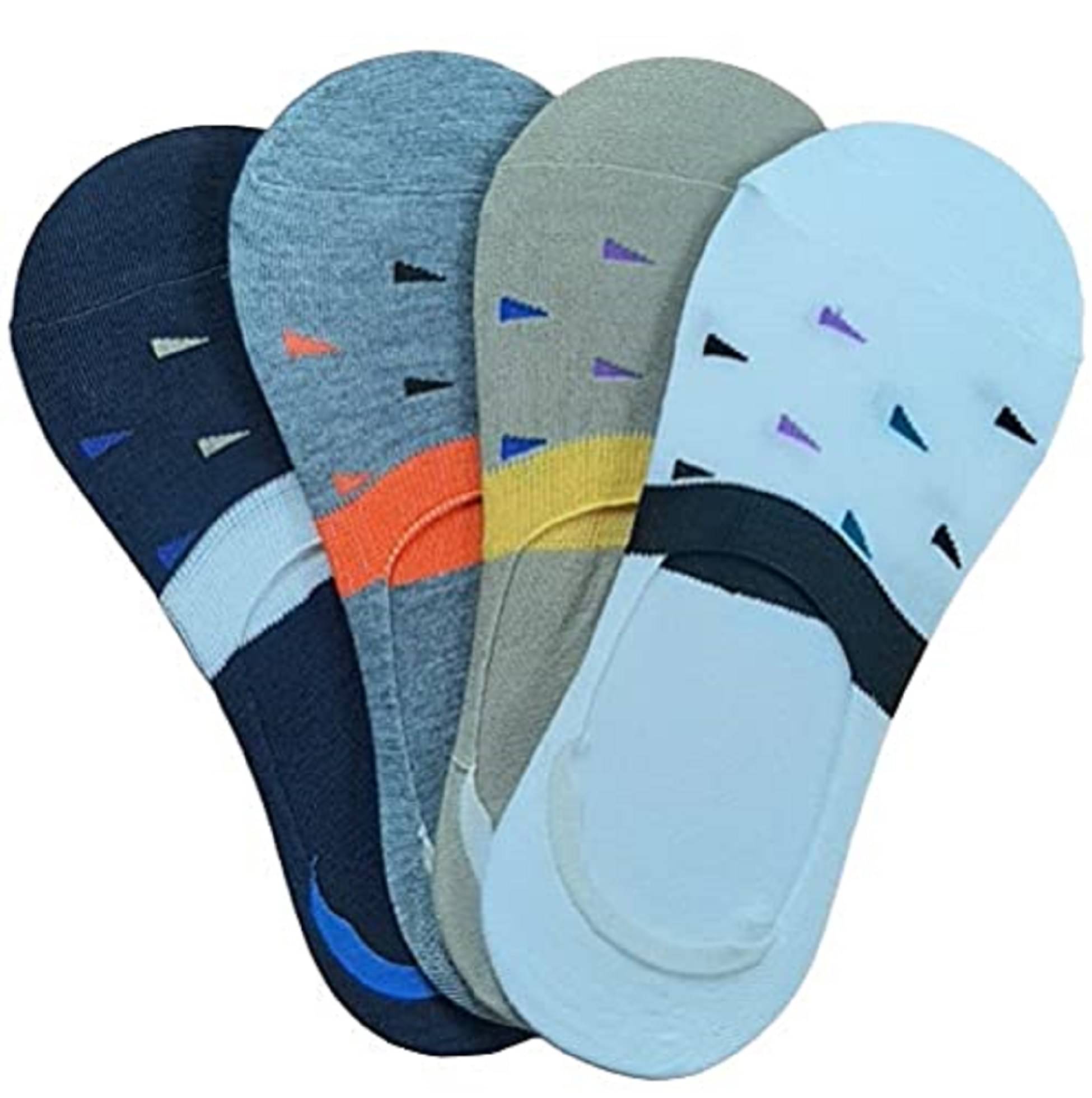     			PENYAN - Cotton Men's Printed Multicolor No Show Socks ( Pack of 4 )