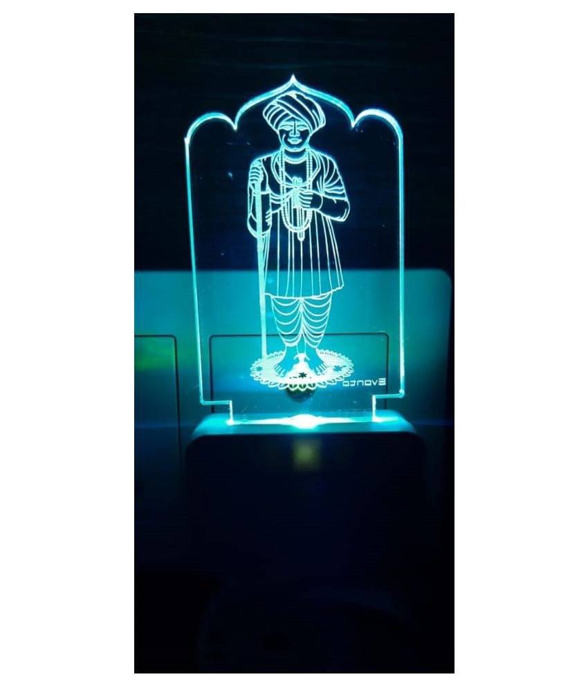     			SUPER AJANTA E042 JALARAM BAPA Night Lamp Multi - Pack of 1