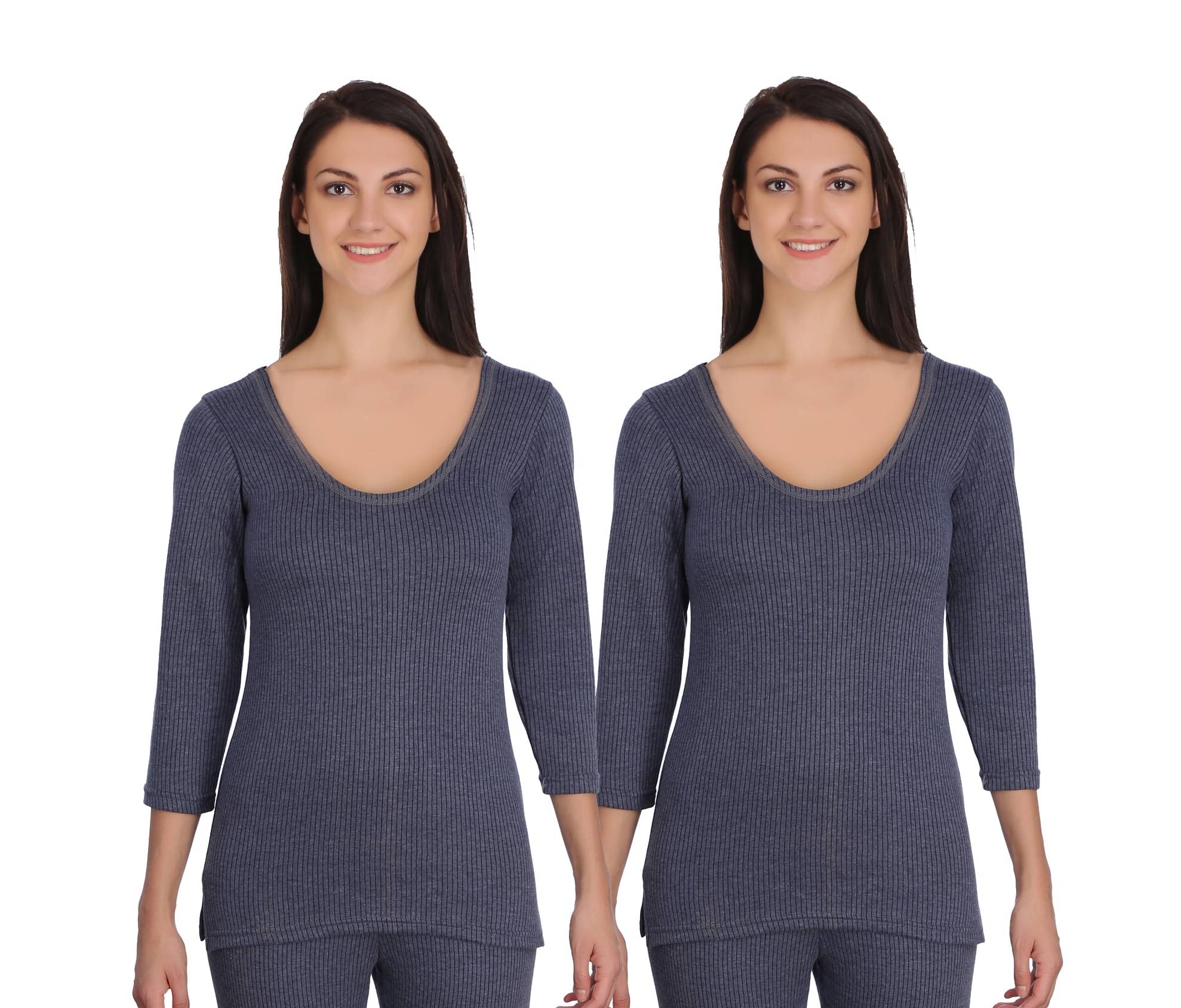     			Selfcare Cotton Blend Topwear - Blue Pack of 2