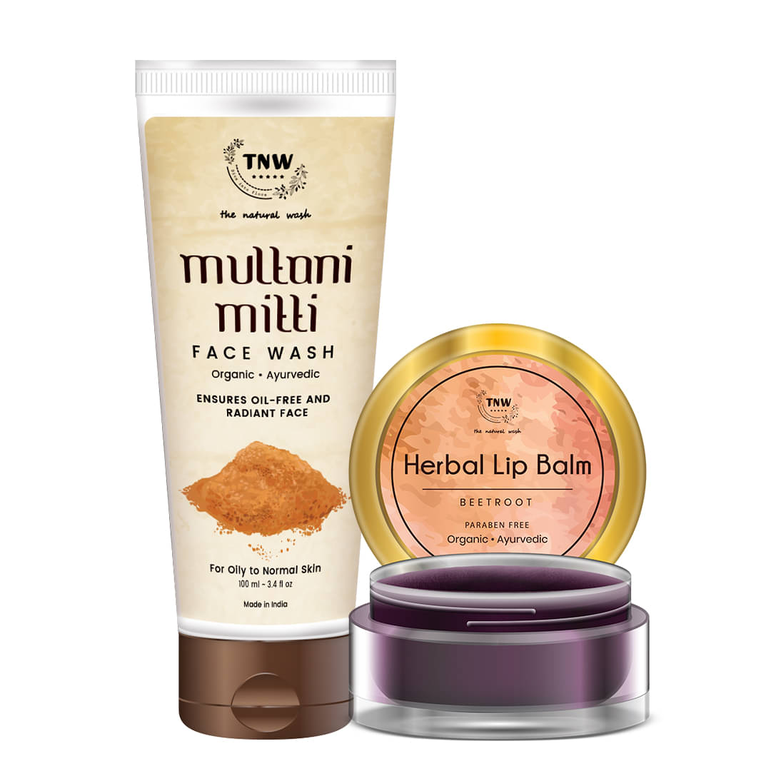 TNW - The Natural Wash Beetroot Lip Balm & Multani Mitti Face Wash Facial Kit mL Pack of 2 TNW - The Natural Wash Beetroot Lip Balm & Multani Mitti Face Wash Facial Kit mL Pack of 2