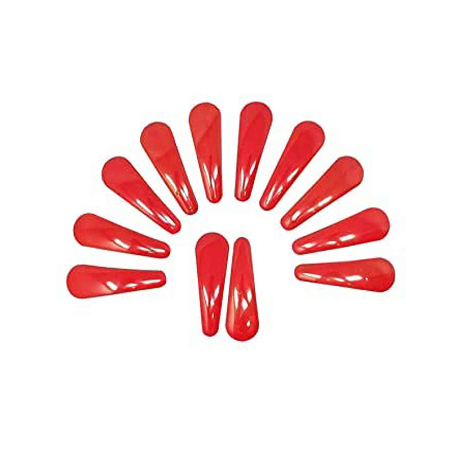     			VSAKSH Women's Red Tic Tac Hair Clips (Pack of 12)