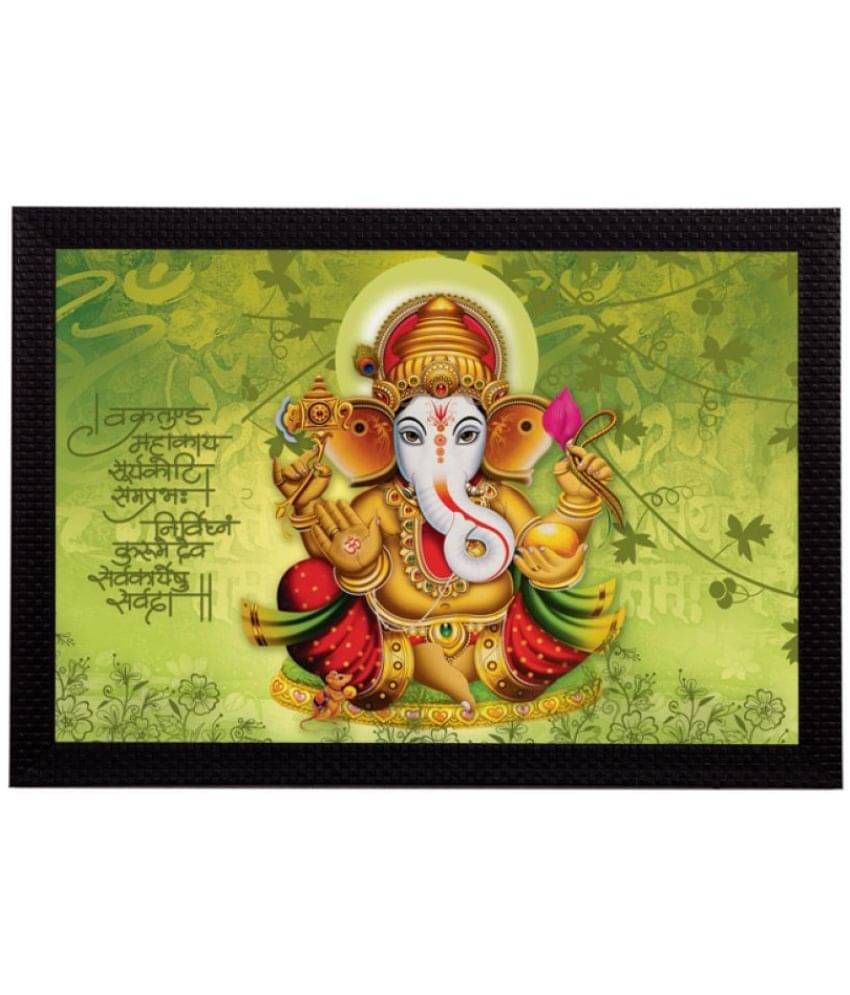     			eCraftIndia Lord Ganesha Satin Matt Texture UV Art Painting