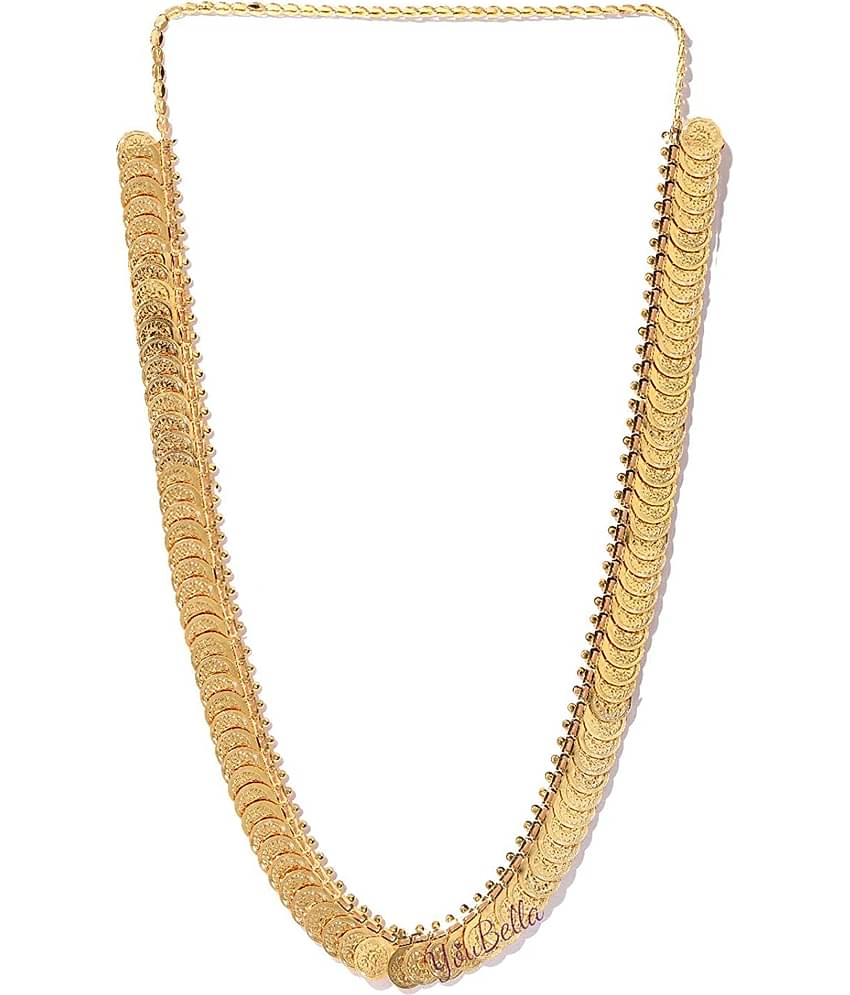 YOUBELLA Golden Alloy Necklace ( Pack of 1 )