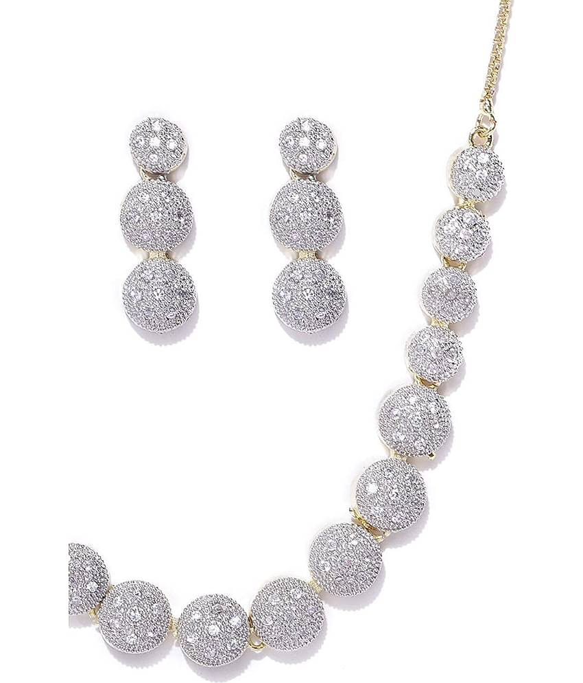 YOUBELLA Golden Alloy Necklace Set ( Pack of 1 )