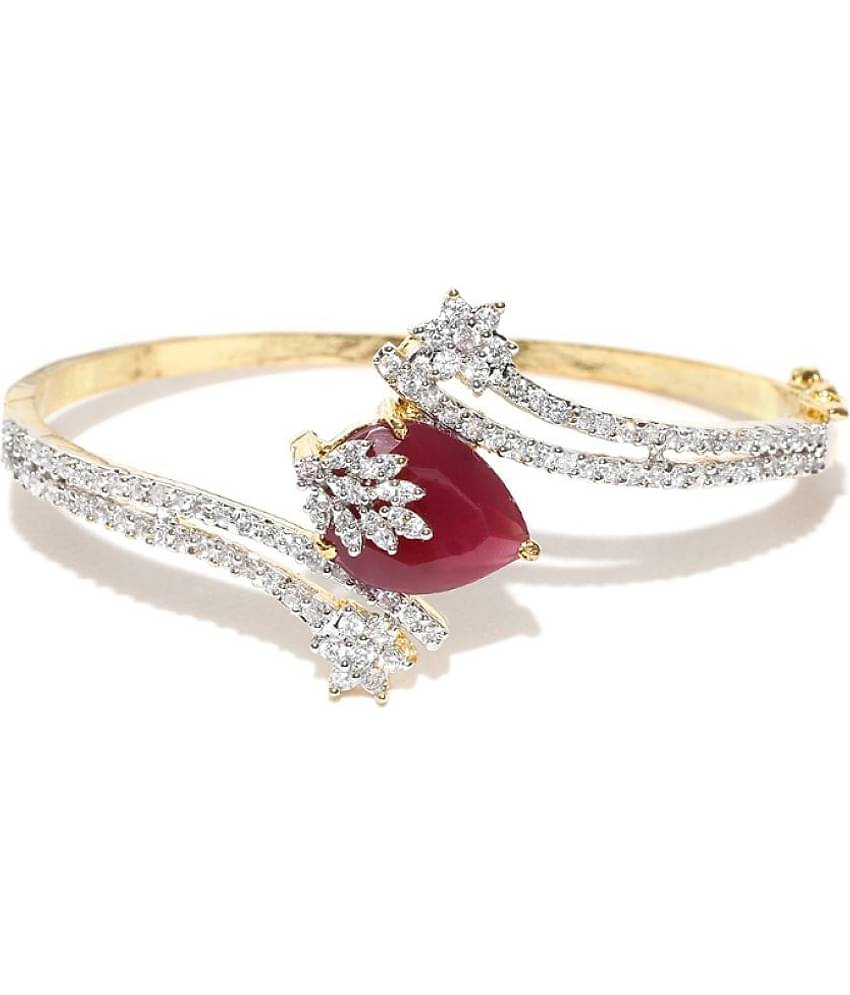 YOUBELLA Red Alloy Necklace Set ( Pack of 1 )