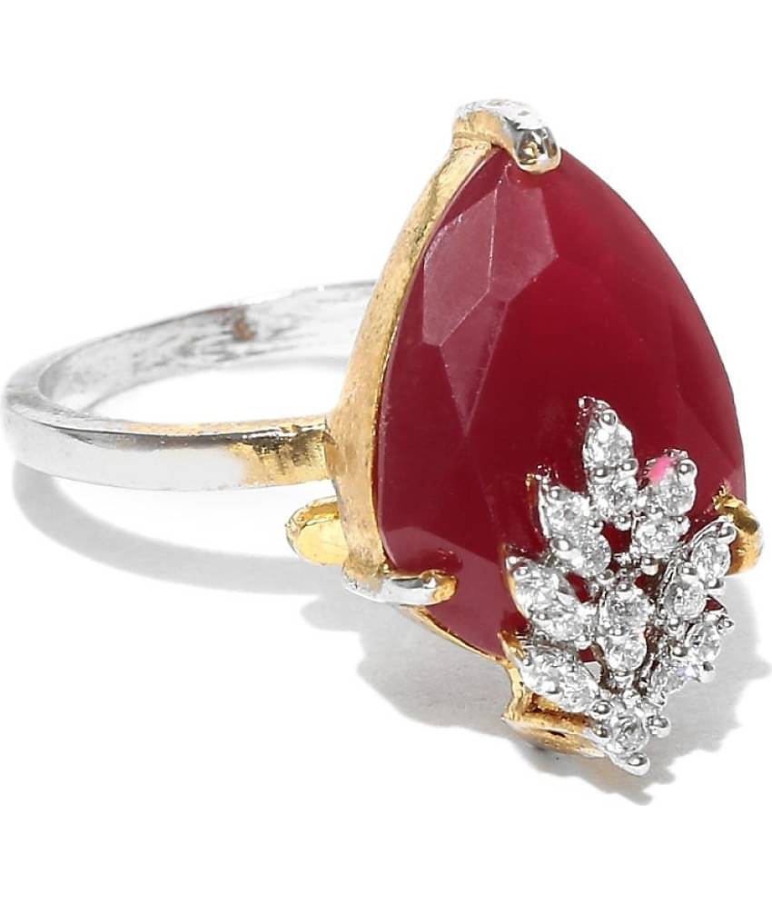 YOUBELLA Red Alloy Necklace Set ( Pack of 1 )