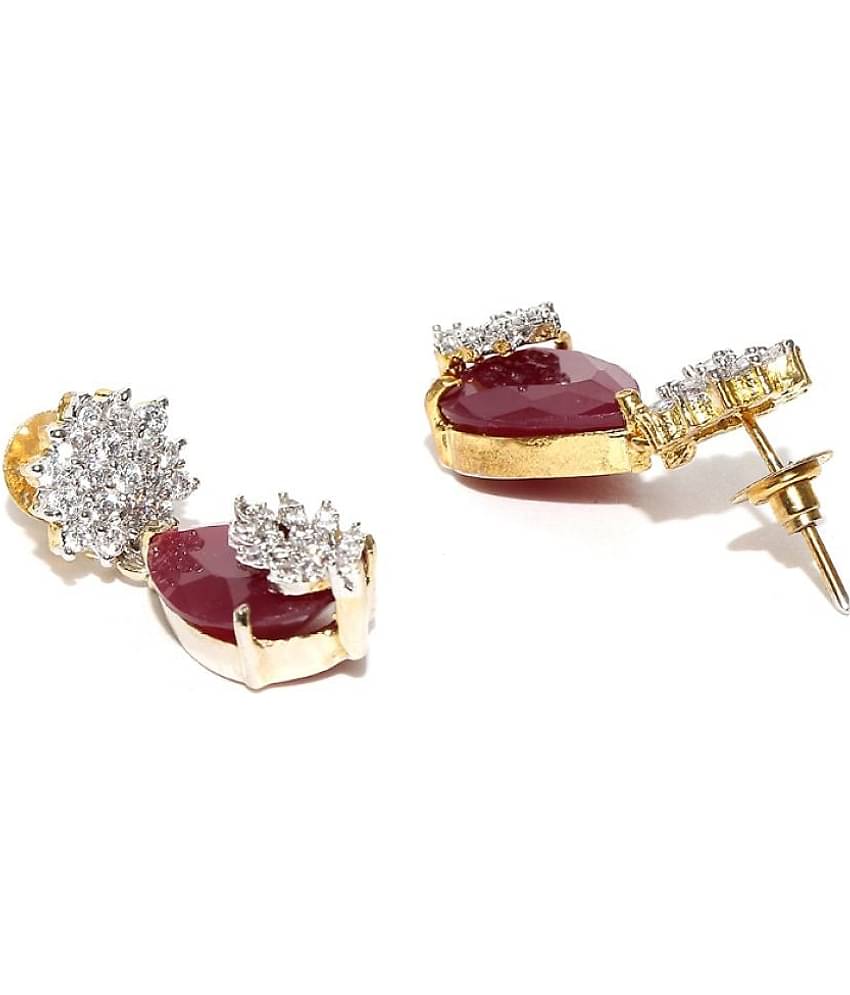 YOUBELLA Red Alloy Necklace Set ( Pack of 1 )