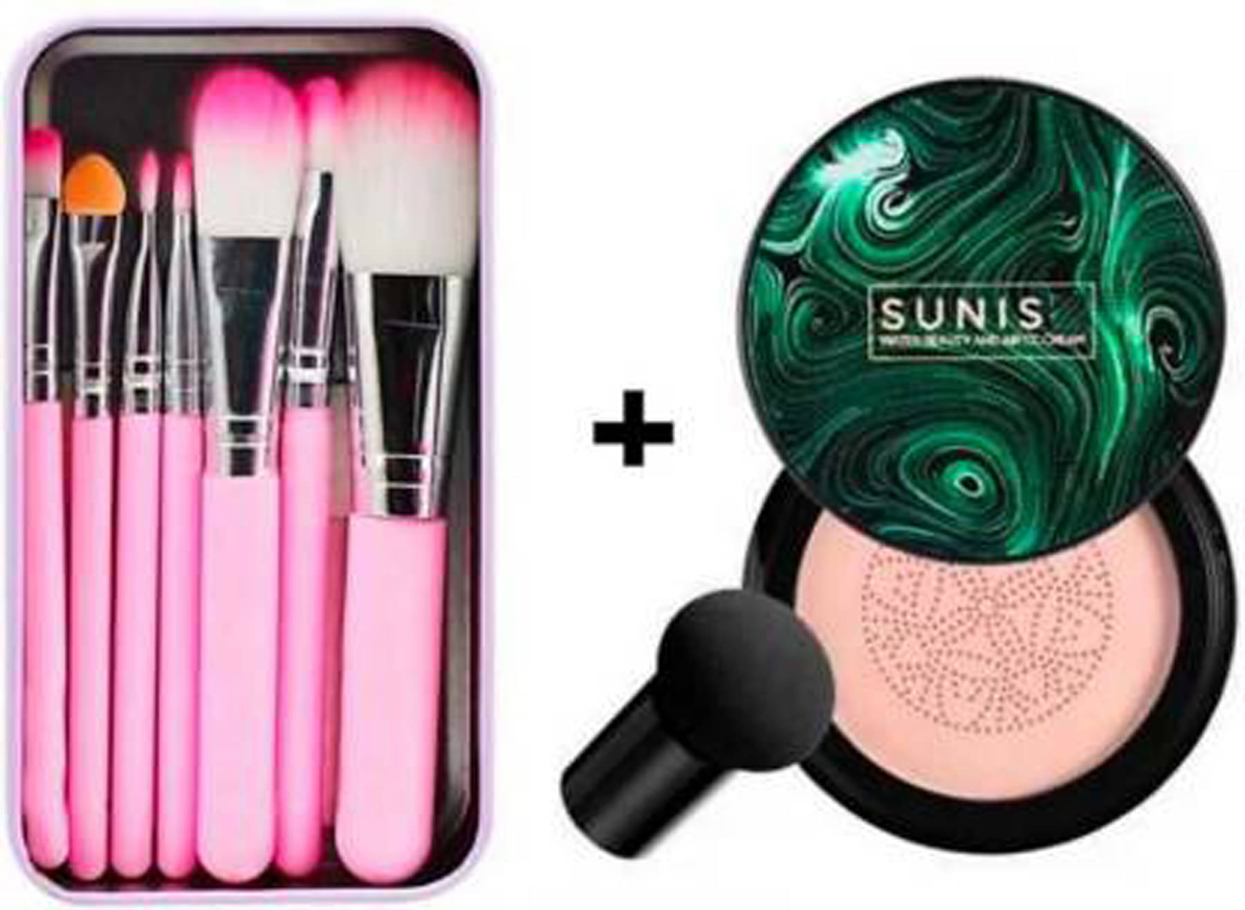     			Lenon Sun Su Nisa BB & CC Cream With Makeup brush pink 7 Pcs