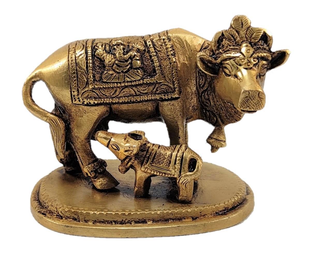     			Neo Classic Cow and Calf Brass Idol