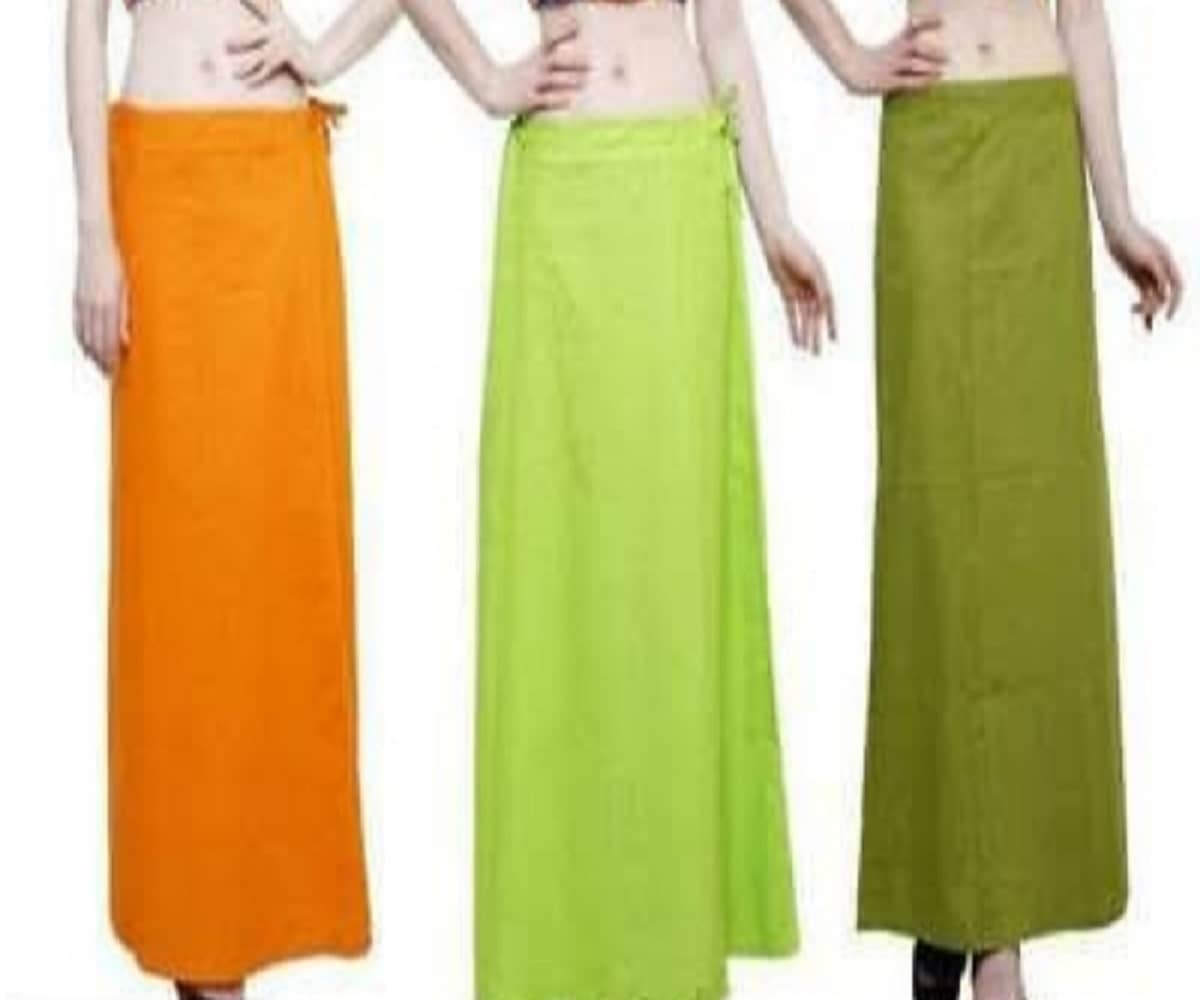 Perfect cloth store Multicoloured Cotton Petticoat - Pack of 3