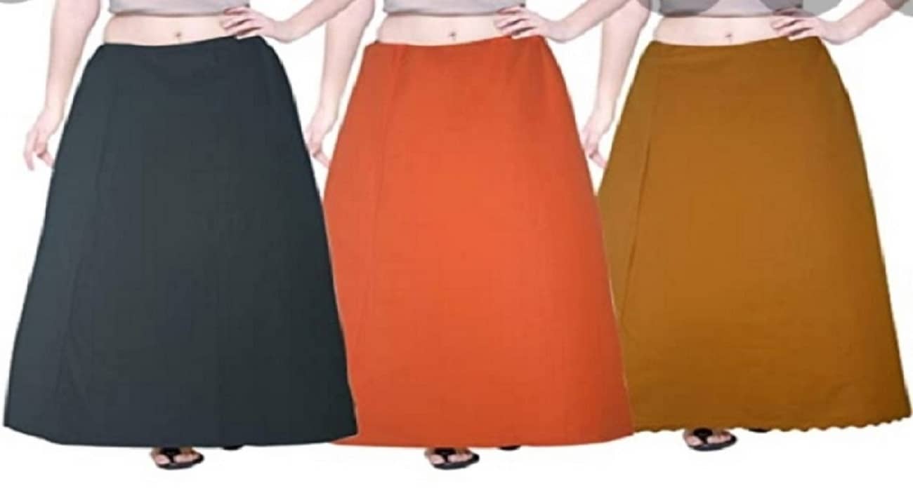 Perfect cloth store Multicoloured Cotton Petticoat - Pack of 3