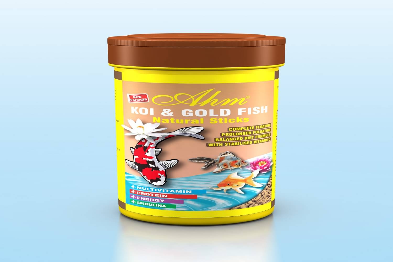     			AHM Koi & Gold Fish Natural Sticks 100gm ( MADE IN TURKEY ) for color and growth sold by RichBay 0.1 kg Dry Young Fish Food