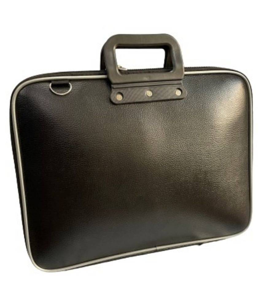     			Apnav Sleek Ind Black Leather Office Bag
