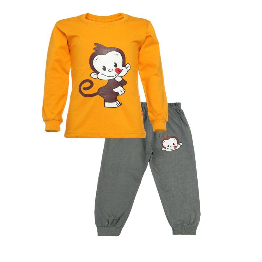     			CATCUB Baby Girls 100% Cotton Tops & Bottoms Sets ( Yellow )