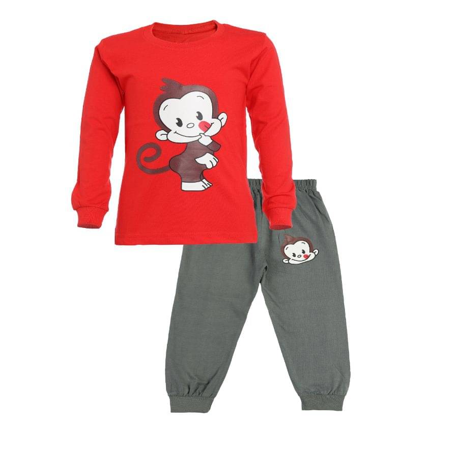     			CATCUB Baby Girls 100% Cotton Tops & Bottoms Sets ( Red )