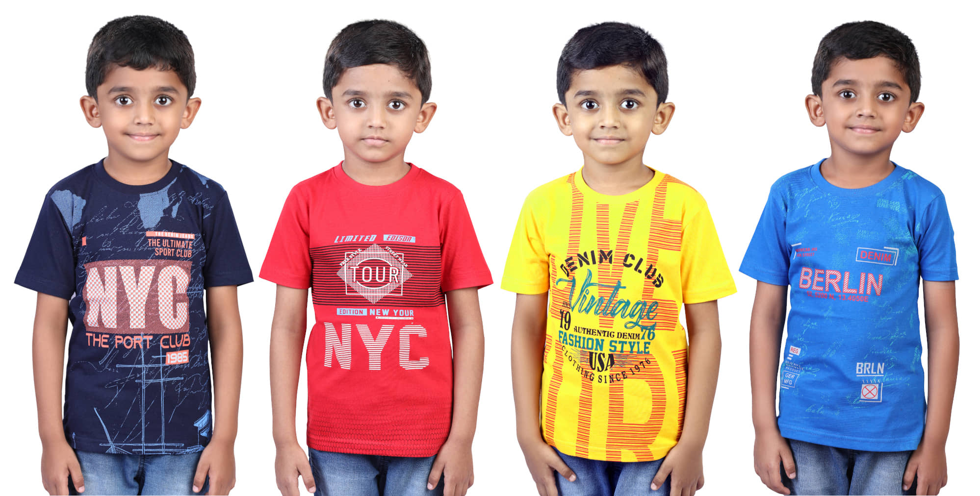 JILZ Pack of 1 Boys Cotton T-Shirt ( Multi Color )
