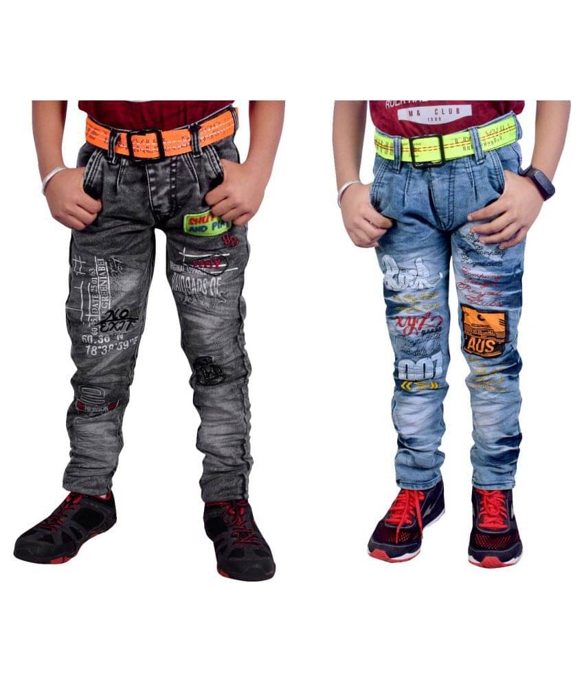     			Kundan Pack of 2 Boys Cotton Blend Jeans ( Multi )