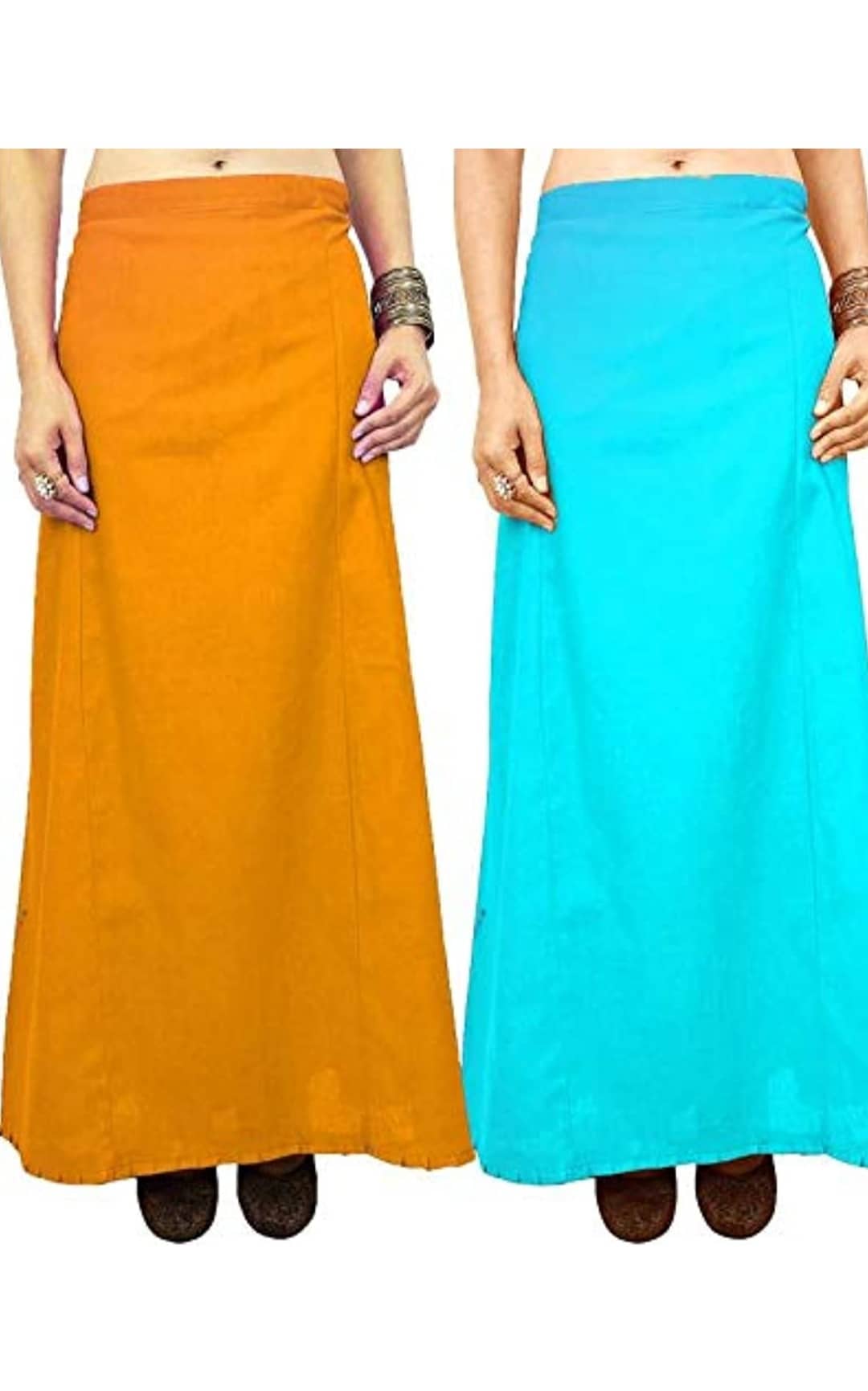 Perfect cloth store Multicoloured Cotton Petticoat - Pack of 2