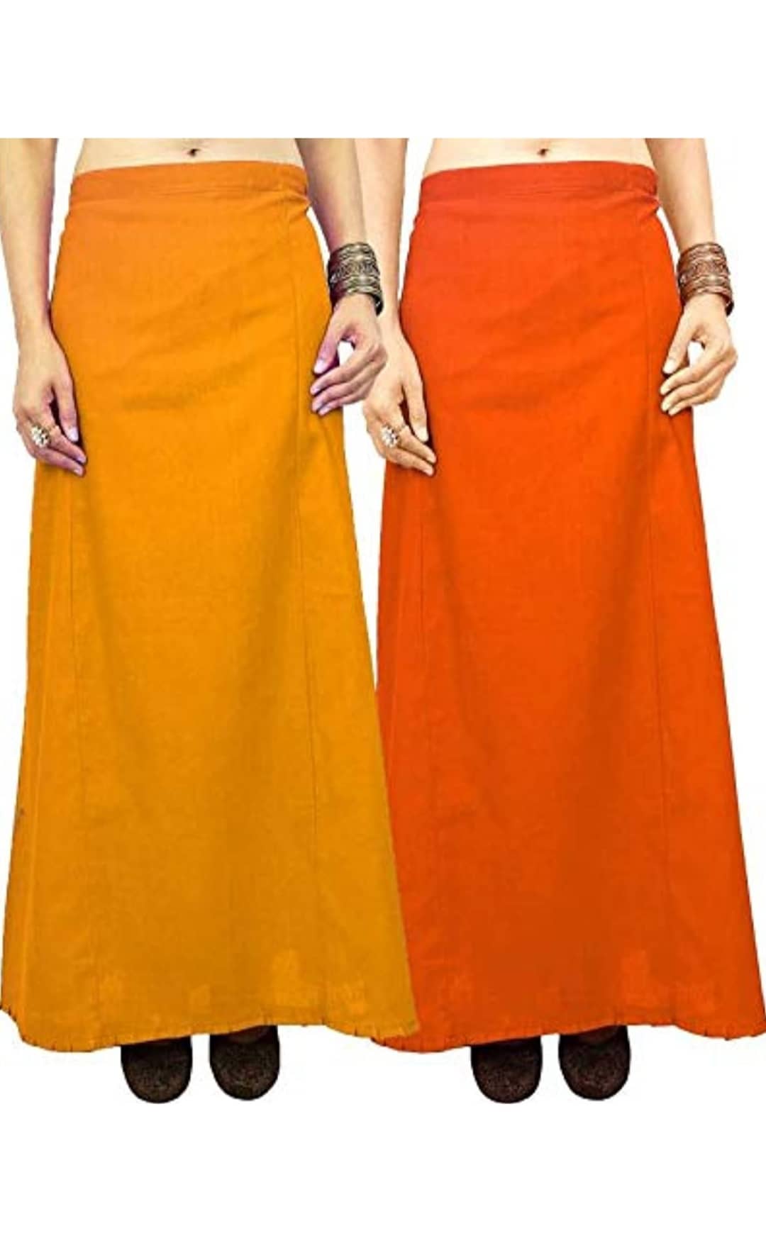 Perfect cloth store Multicoloured Cotton Petticoat - Pack of 2