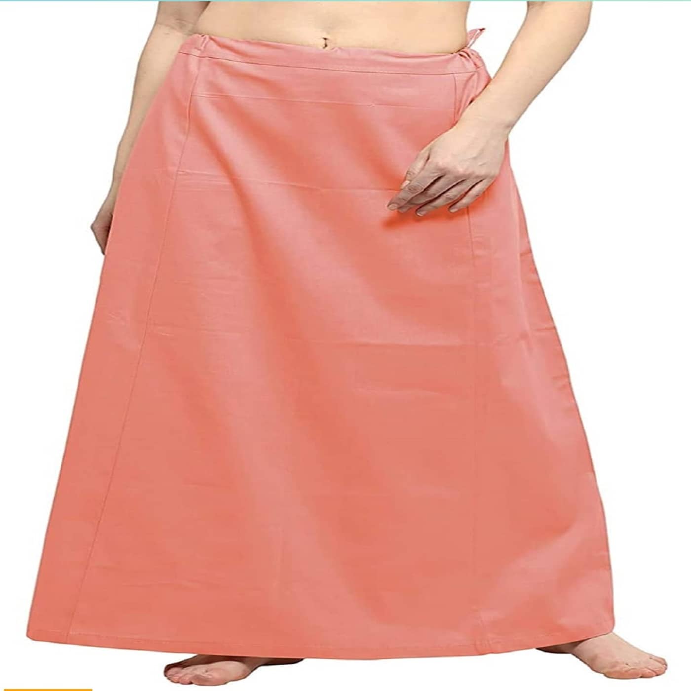 Perfect cloth store Peach Cotton Petticoat - Single