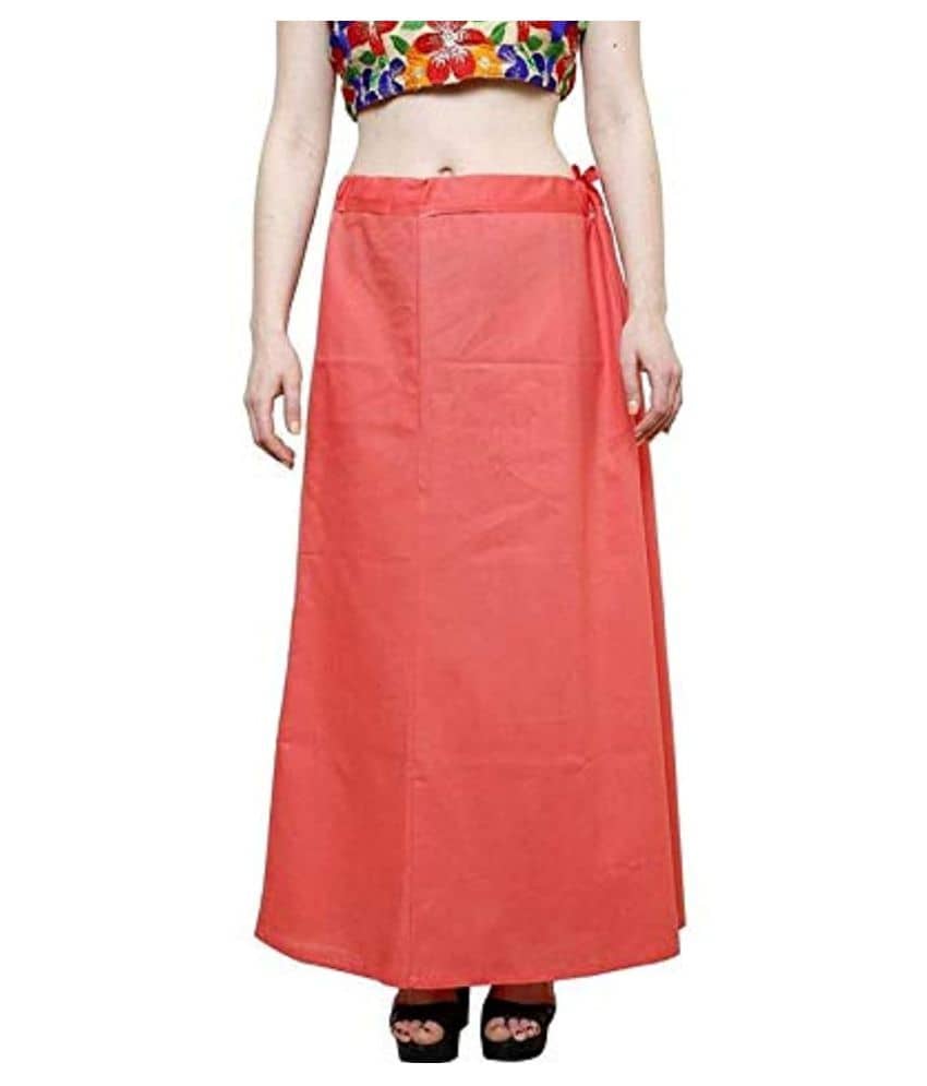 Perfect cloth store Pink Cotton Petticoat - Single
