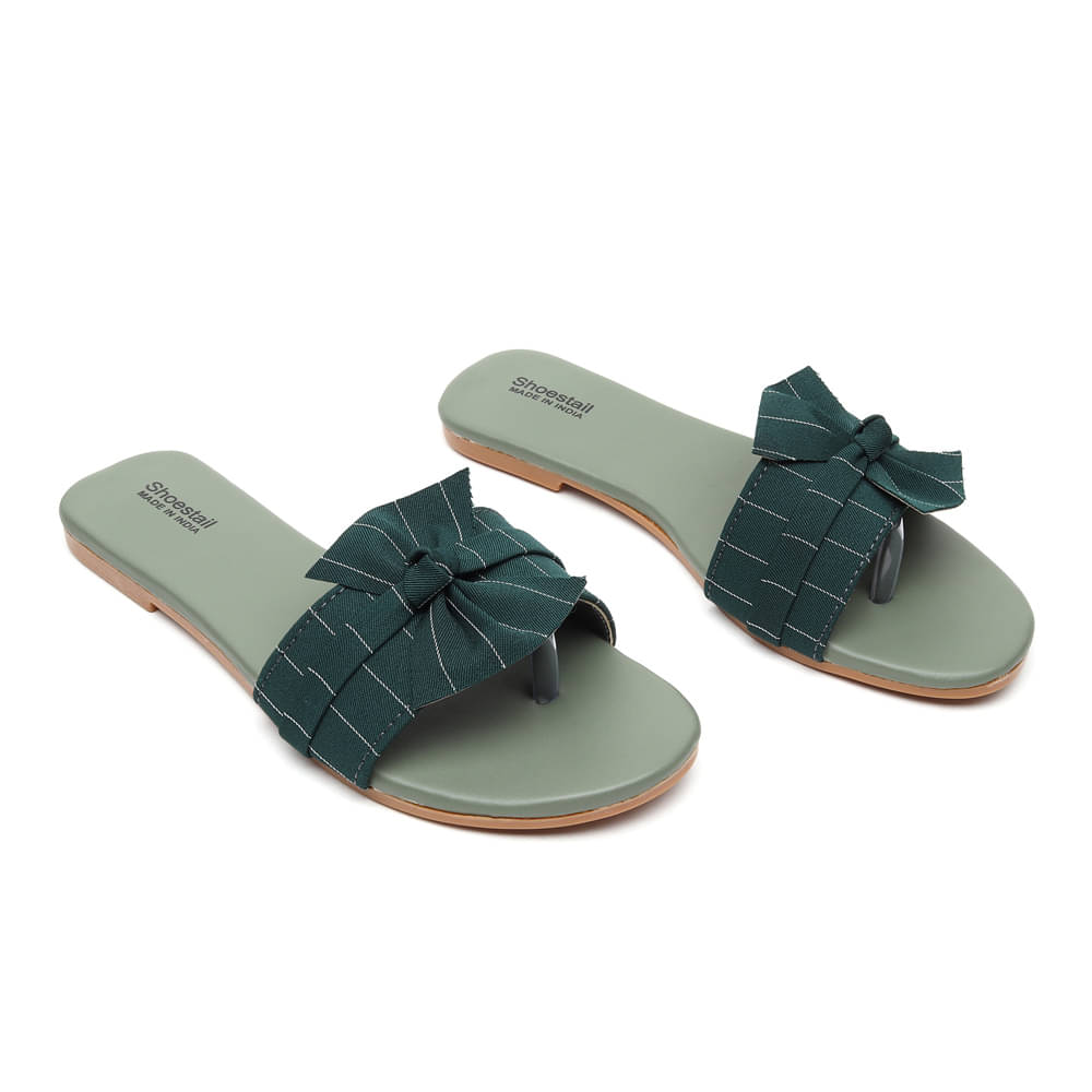     			Shoestail Green Flats