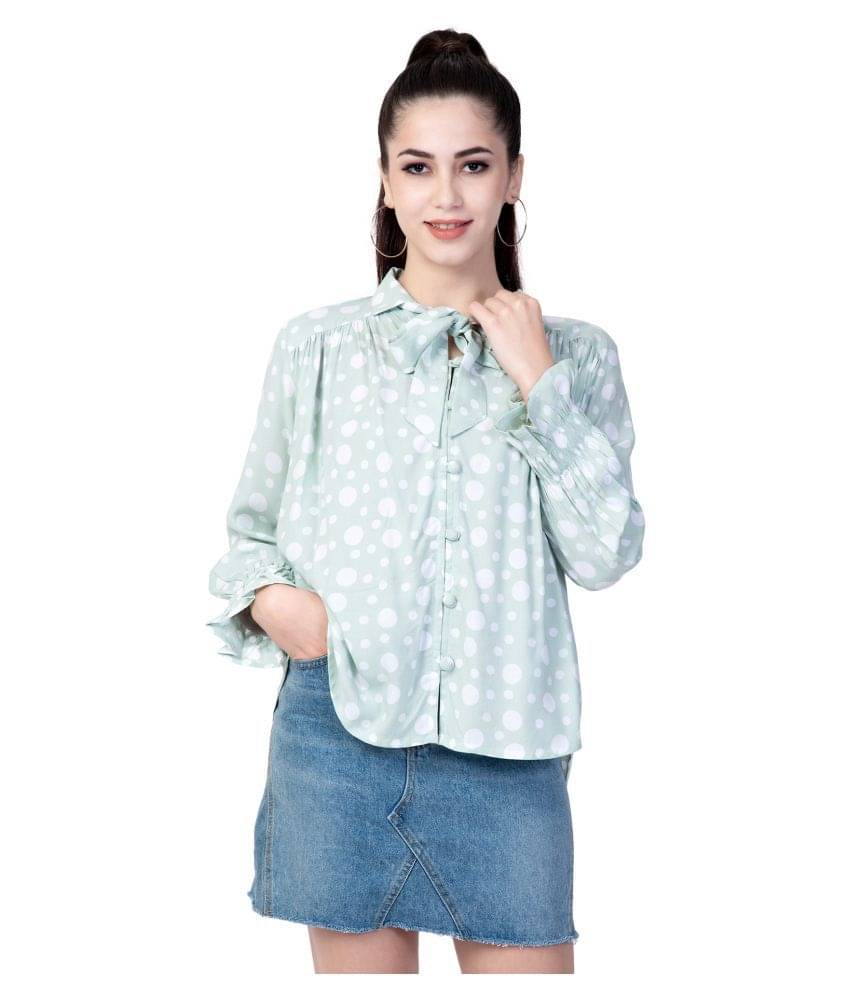 GOD BLESS Women Solid Rayon Shirt ( Multicolor ) GOD BLESS Women Solid Rayon Shirt ( Multicolor )