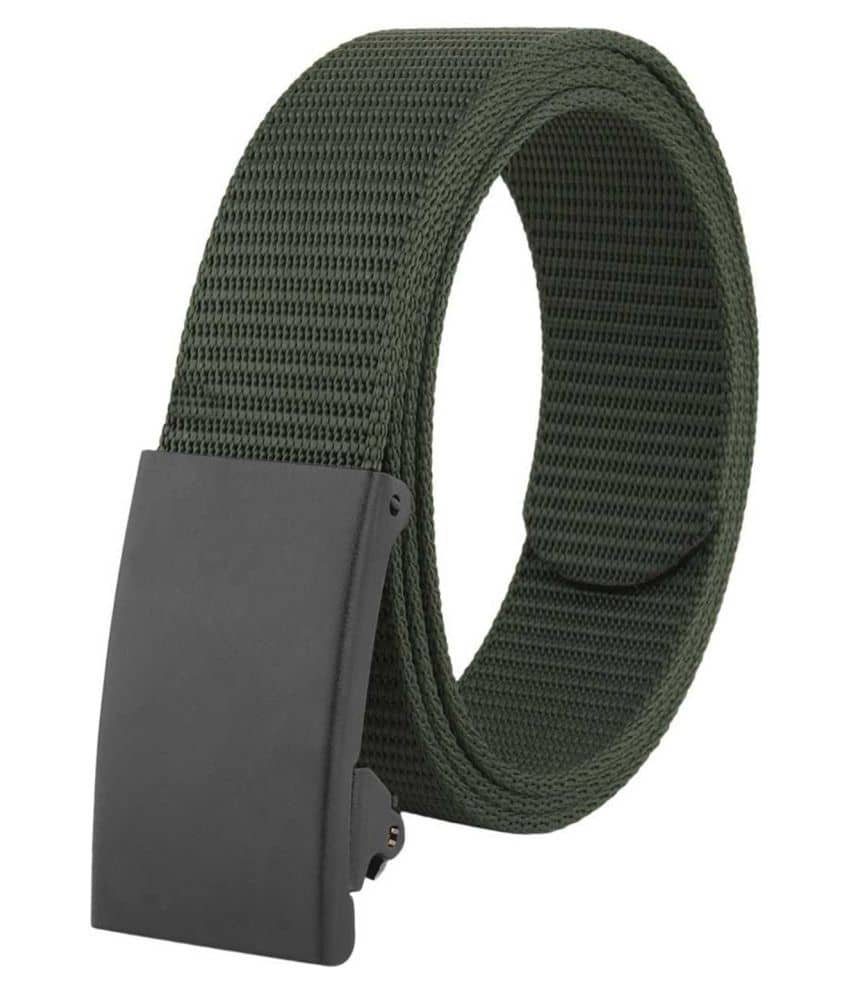 Loopa - Green Nylon Men's Casual Belt ( Pack of 1 )