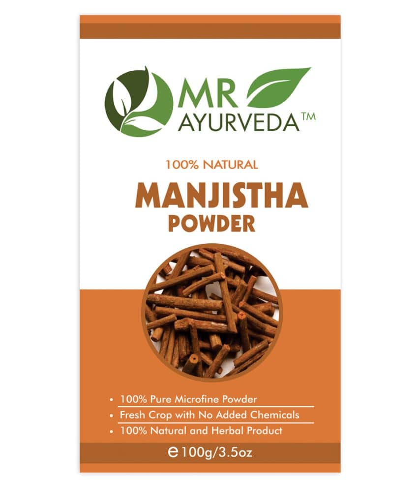 MR Ayurveda Manjistha Powder, Hair Conditioning Face Pack Masks 100 gm