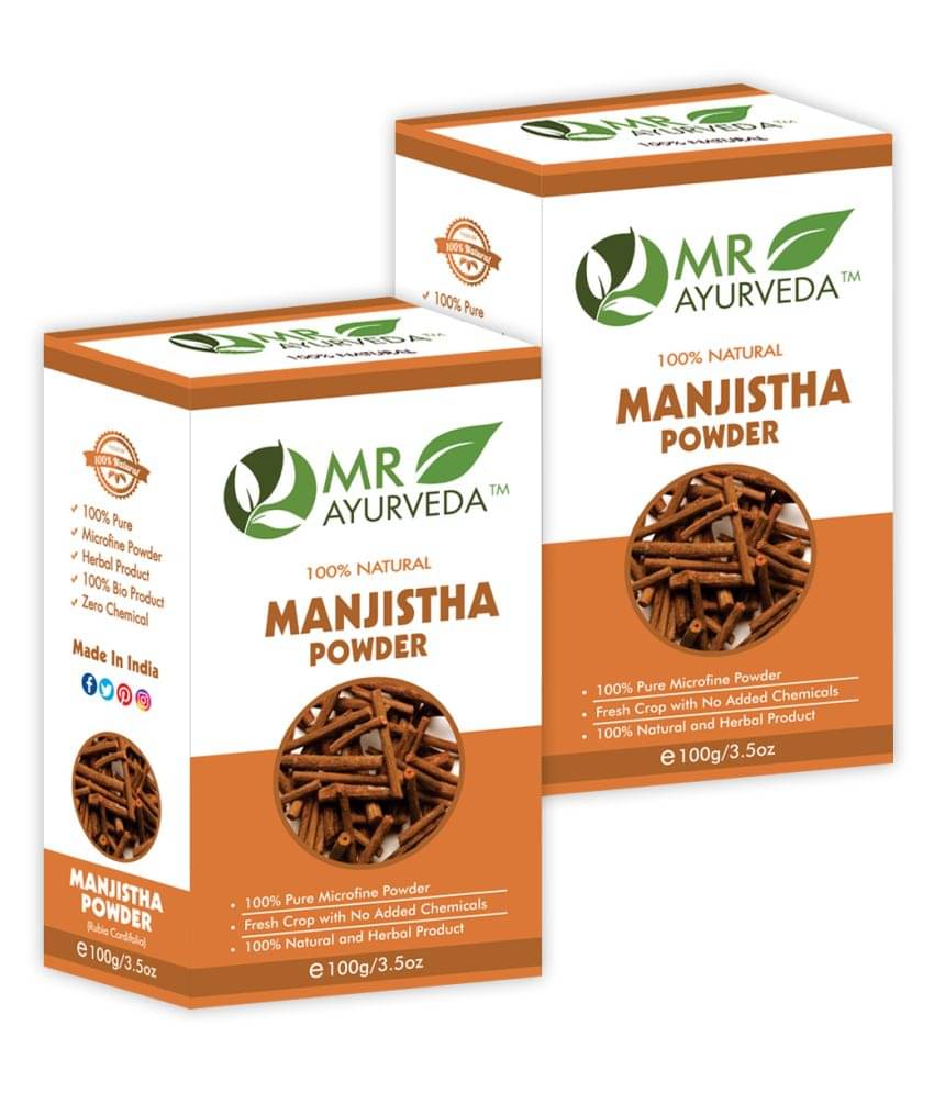     			MR Ayurveda Natural Manjistha Powder Face Pack Masks 200 gm Pack of 2