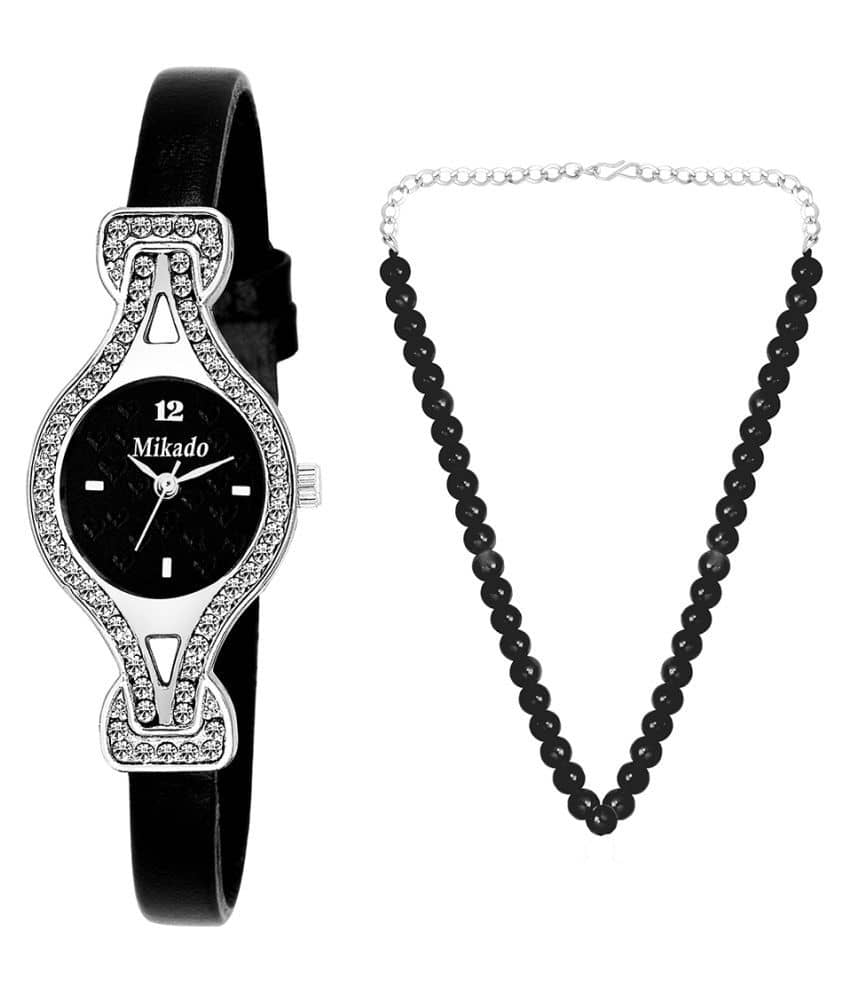 Mikado Leather Round Womens Watch