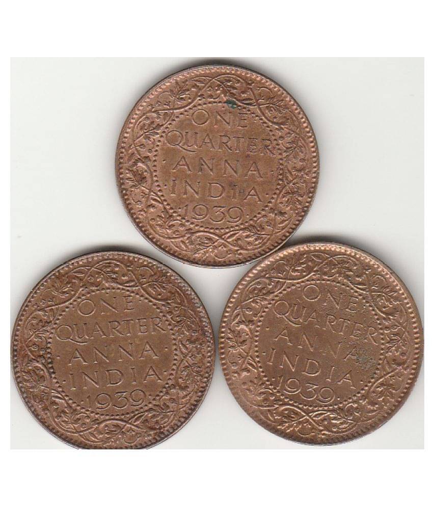 NUMISMATICALLY RARE AND HIGHLY COLLECTIBLE ONE QUARTER ANNA THREE C01N SET-GEORGE VITH KING EMPERROR , YEAR-1939, EXTRA FINE CONDITION HIGHLY COLLECTIBLE HIGH GRADE ,PLEASE CHECK PICTURE CAREFULLY AND THEN ORDER. DONT PLACE FAKE ORDER. NUMISMATICALLY RARE AND HIGHLY COLLECTIBLE ONE QUARTER ANNA THREE C01N SET-GEORGE VITH KING EMPERROR , YEAR-1939, EXTRA FINE CONDITION HIGHLY COLLECTIBLE HIGH GRADE ,PLEASE CHECK PICTURE CAREFULLY AND THEN ORDER. DONT PLACE FAKE ORDER.