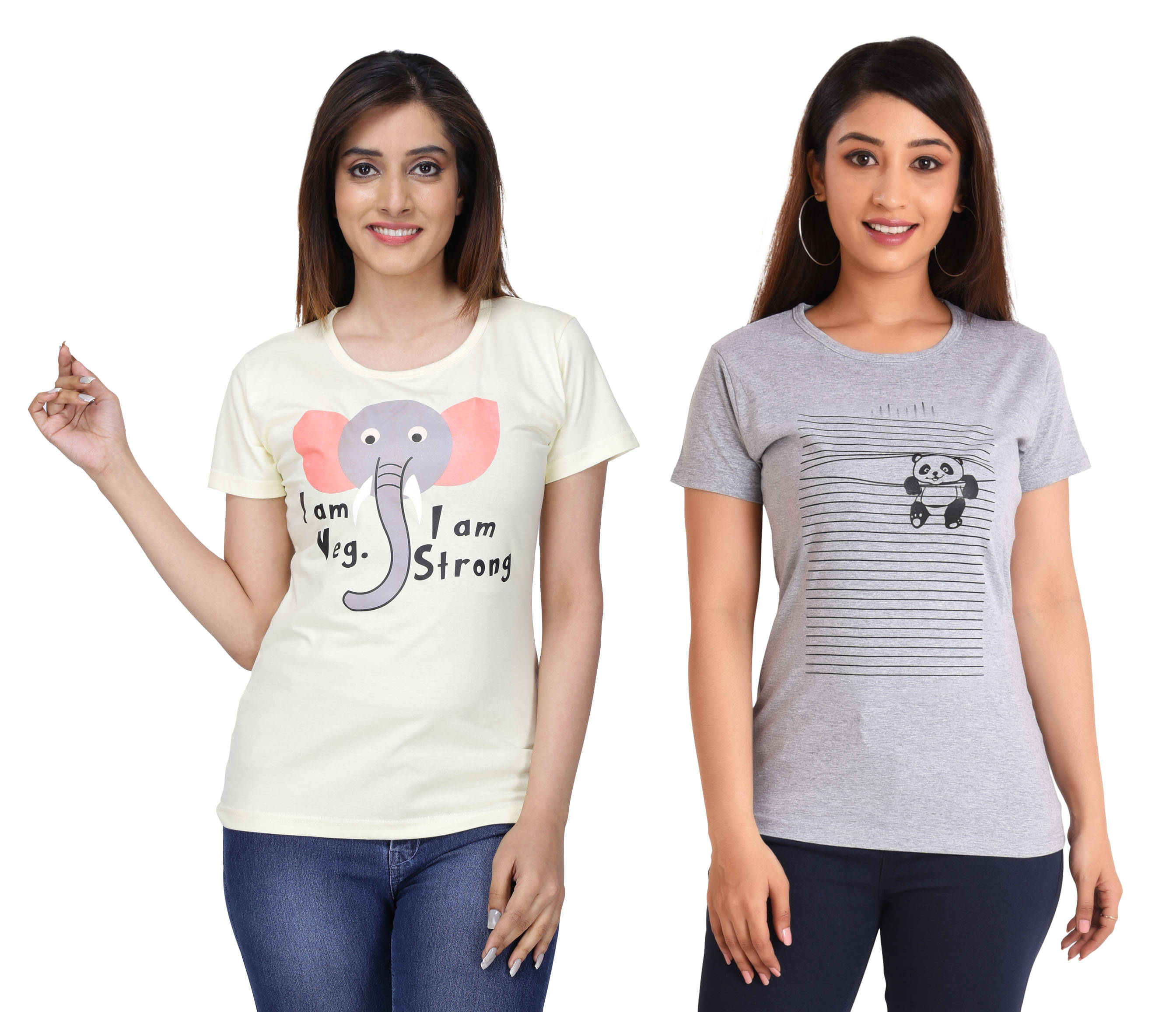 Neo Garments Women Cotton Printed Regular Fit Round Neck T-Shirt ( Multi Color ) Neo Garments Women Cotton Printed Regular Fit Round Neck T-Shirt ( Multi Color )