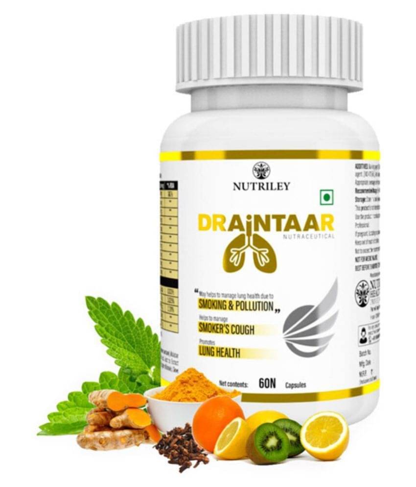     			Nutriley Draintaar Lungs Health, Lungs Care & Lungs Detox Capsule 60 gm Pack of 2
