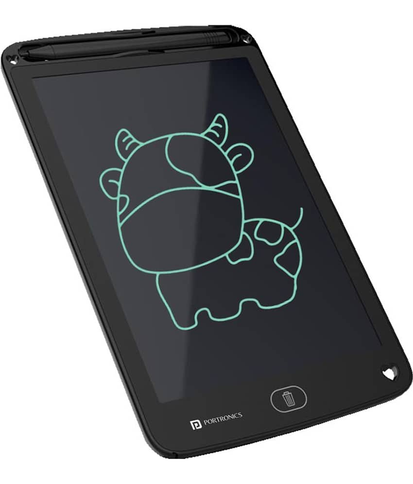 Portronics Ruffpad 8.5E Re-Writable LCD Writing Pad with Screen 21.5cm (8.5-inch) for Drawing, Playing, Handwriting Gifts for Kids & Adults(Black) - Stationery | Buy online on ZillyBuy