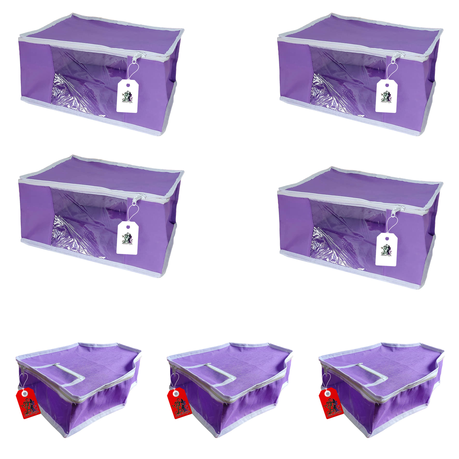 ADWITIYA Purple Apparel Covers - 7 Pcs