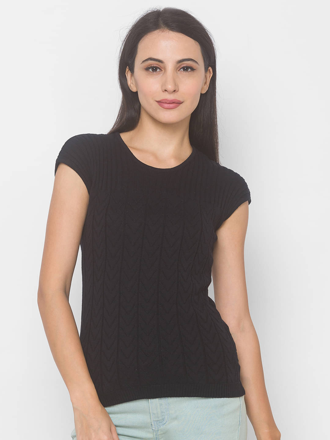     			Globus Cotton Black Non Hooded Sweatshirt