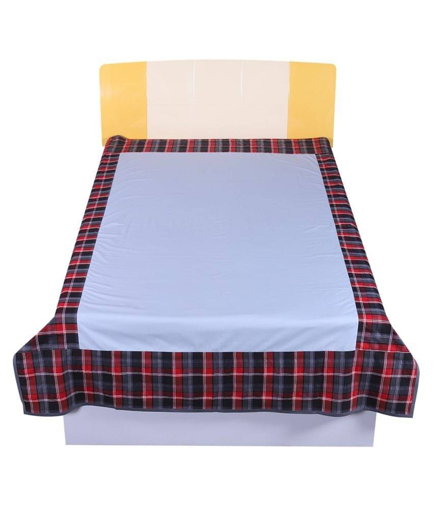     			HUGS N RUGS Cotton Single Bedsheet ( Gray )