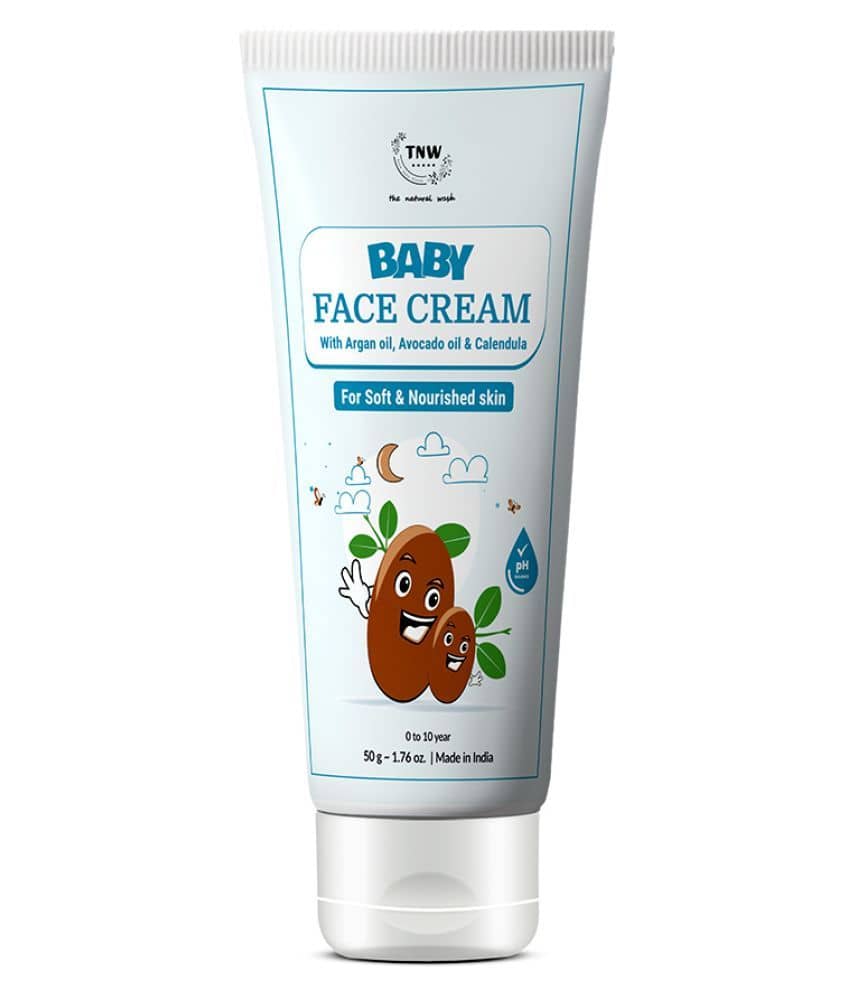 TNW - The Natural Wash Moisturizing Baby Face Cream For Delicate Skin With Avocado & Hibiscus, 50G