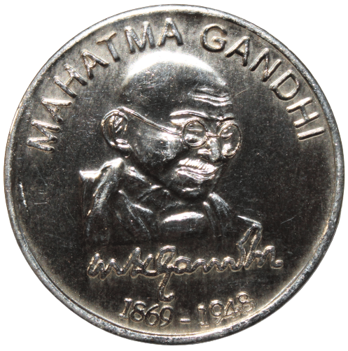     			(TOKEN) MAHATMA GANDHI (1869-1948) "INDIA INDEPENDANCE MOVEMENT" COMMEMORATIVE ISSUE RARE TOKEN COIN