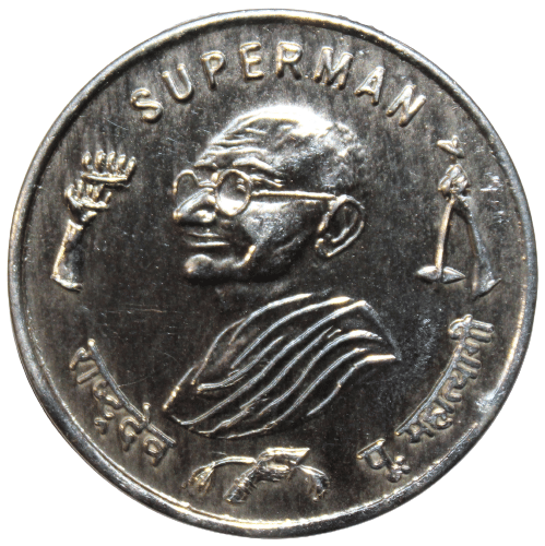     			(TOKEN) MAHATMA GANDHI (1942-47) "INDIA INDEPENDANCE MOVEMENT" COMMEMORATIVE ISSUE RARE TOKEN COIN