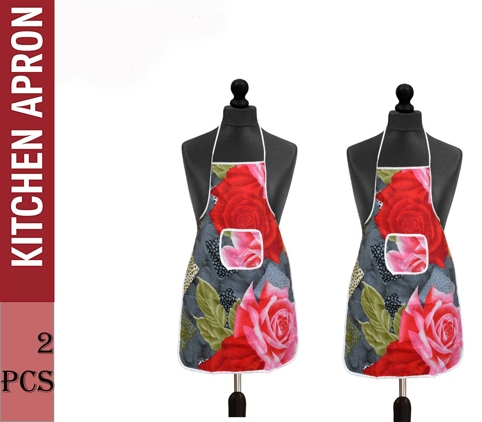     			Aazeem Set of 2 Multi Printed Cotton Apron