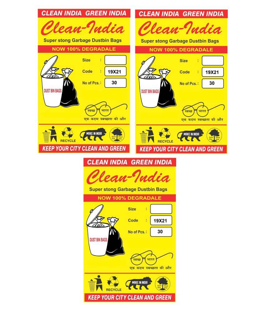C-I 90 pcs medium (19x21) Garbage bags dustbin bags