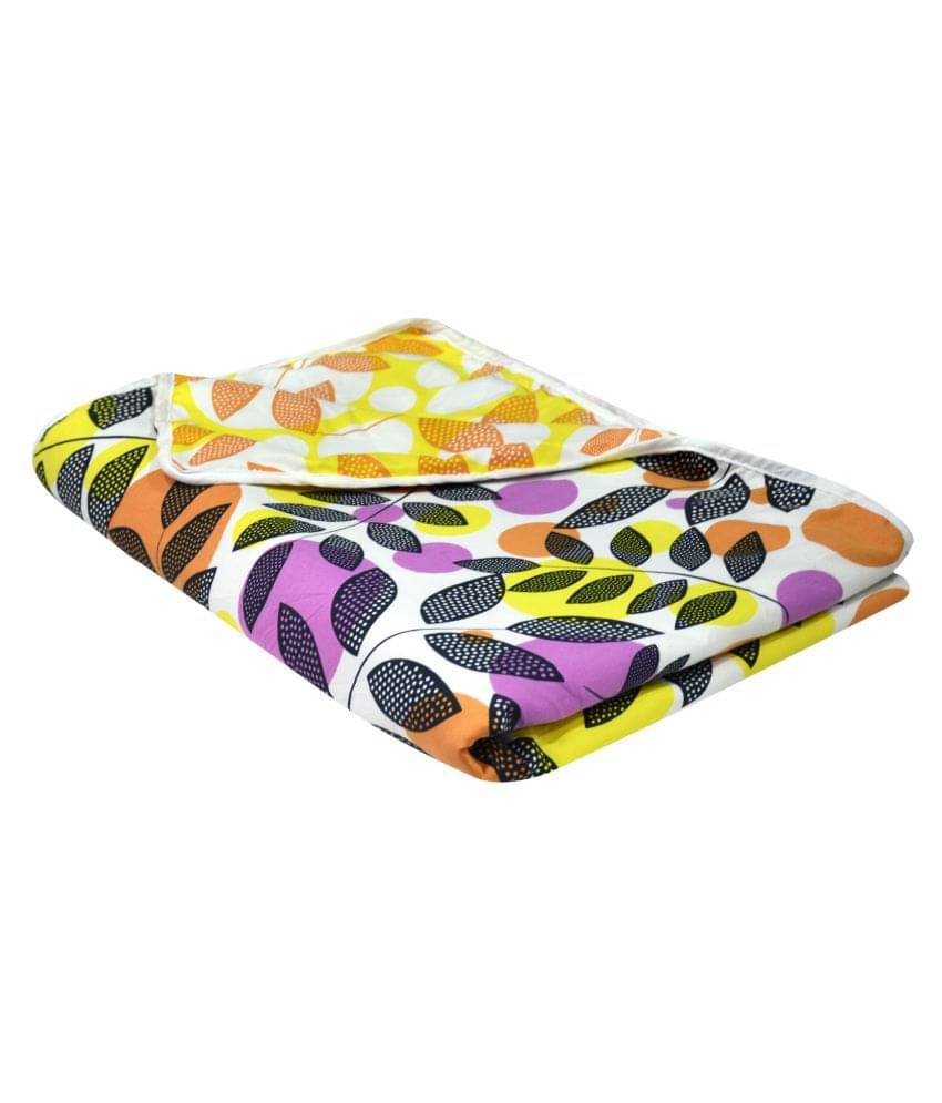     			DIVINE CASA Single Polyester Pink Floral Dohar